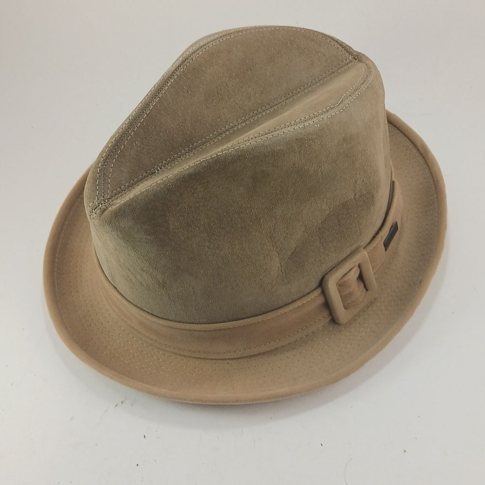 Dobbs 5th Ave. New York Vintage 1960s Fedora  Leather/Suede Banded Side Buckle.. - Picture 10 of 10